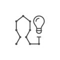 Problem solution line outline icon