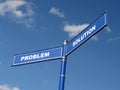 Problem and solution signpost Royalty Free Stock Photo