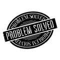 Problem Solved rubber stamp