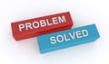 problem solved word block on white Royalty Free Stock Photo