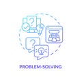 Problem solving blue gradient concept icon Royalty Free Stock Photo