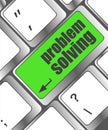 Problem solving button on computer keyboard key Royalty Free Stock Photo