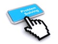 Problem solving button Royalty Free Stock Photo