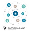 Problem solving colored circle concept Royalty Free Stock Photo