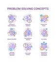 Problem solving concept icons set Royalty Free Stock Photo