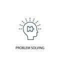Problem solving concept line icon Royalty Free Stock Photo