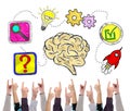 Problem solving concept pointed by several fingers Royalty Free Stock Photo
