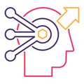 Problem solving and decision making linear vector icon Royalty Free Stock Photo