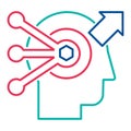 Problem solving and decision making linear vector icon Royalty Free Stock Photo