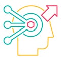 Problem solving and decision making linear vector icon Royalty Free Stock Photo
