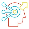 Problem solving and decision making linear vector icon Royalty Free Stock Photo