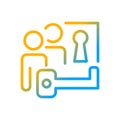 Problem solving gradient linear vector icon Royalty Free Stock Photo