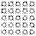 100 problem solving icons set, simple style Royalty Free Stock Photo