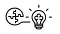 Problem Solving Idea Puzzle. Solution, Strategy, Breakthrough, vector design Generative AI Royalty Free Stock Photo