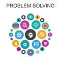 Problem solving Infographic circle Royalty Free Stock Photo