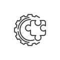 Problem Solving line icon Royalty Free Stock Photo