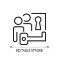 Problem solving pixel perfect linear icon Royalty Free Stock Photo