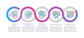 Problem solving process vector infographic template Royalty Free Stock Photo