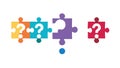 Problem Solving with Puzzle Pieces and Question Marks, Complexity, vector design Generative AI Royalty Free Stock Photo