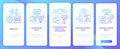 Problem-solving skills navy onboarding mobile app page screen with concepts Royalty Free Stock Photo