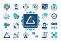 Problem Solving solid icon set Royalty Free Stock Photo