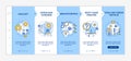 Problem solving tactics onboarding vector template Royalty Free Stock Photo