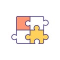 Problem solving techniques RGB color icon Royalty Free Stock Photo