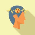 Problem spiral dizziness icon flat vector. Ill patient Royalty Free Stock Photo