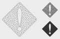 Problem Vector Mesh Wire Frame Model and Triangle Mosaic Icon Royalty Free Stock Photo