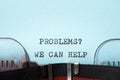 Problems? we can help Royalty Free Stock Photo