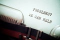 Problems? we can help Royalty Free Stock Photo
