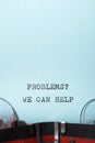 Problems? we can help Royalty Free Stock Photo