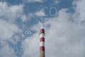 Problems of ecology - environmental contamination,Carbon dioxide emission Royalty Free Stock Photo