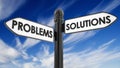 Problems solutions sign Royalty Free Stock Photo