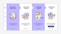 Problems to solve in group purple and white onboarding template