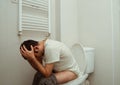 Problems in toilet Royalty Free Stock Photo