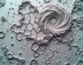 Procedural Nanobot Swarm Marble with self-assembling silver fractal patterns, designed for cutting-edge lab textures, evoking