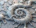Procedural Nanobot Swarm Marble with self-assembling silver fractal patterns, designed for cutting-edge lab textures, evoking