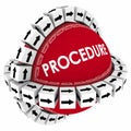 Procedure System Process Method Arrow Boxes Steps Around Sphere