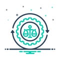 Mix icon for Proceeding, balance and law