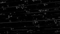 Process of artificial intelligence self education in mathematics and physics fields, monochrome. Animation. Chaotic