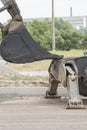 The process of asphalting roads. Machinery for asphalting roads. vertical photo Royalty Free Stock Photo