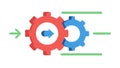 Process Automation Icon, Workflow, Efficiency, System Flow, vector design Generative AI Royalty Free Stock Photo