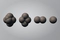 The process of cell division. Royalty Free Stock Photo