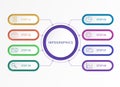 Process chart. Business data with options paper steps label and flowchart, parts and timeline workflow, diagram vector