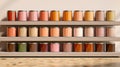 the process of choosing paint for house renovation, featuring tiny sample paint cans in the Color of the Year 2024