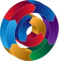 Process Circle Diagram Royalty Free Stock Photo