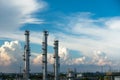 Process Columns of Natural Gas Plant Royalty Free Stock Photo