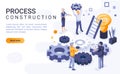 Process construction landing page isometric