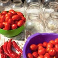 Process cooking brinefor pickled tomatoes and and chili peppers